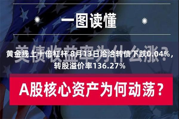 黄金线上十倍杠杆 8月13日洽洽转债下跌0.04%，转股溢价率136.27%