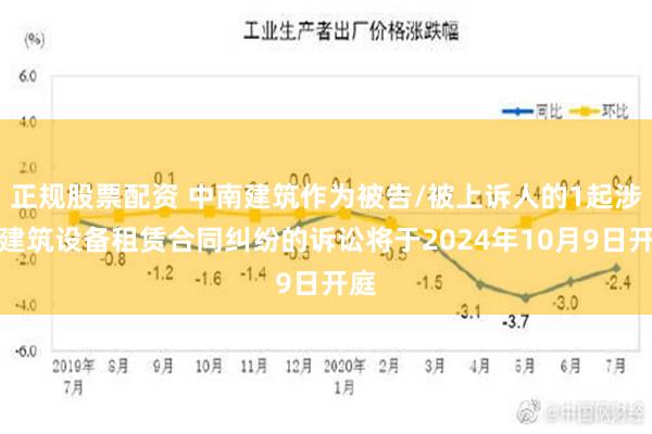 正规股票配资 中南建筑作为被告/被上诉人的1起涉及建筑设备租