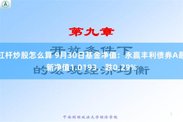 杠杆炒股怎么算 9月30日基金净值：永赢丰利债券A最新净值1.0193，跌0.29%