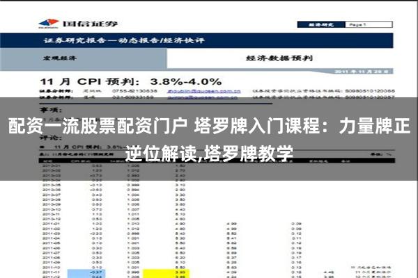 配资一流股票配资门户 塔罗牌入门课程：力量牌正逆位解读,塔罗牌教学